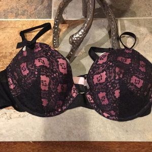 Victoria’s Secret Pink Black Lace Bra